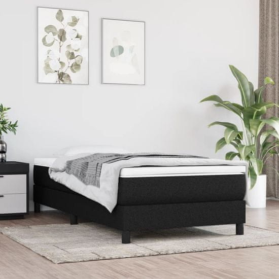shumee vidaXL Otroška vzmetnica z žepkasto vzmetjo črna 80x160 cm blago