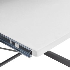 Vidaxl Kotna računalniška miza bela 132x112x99 cm inženirski les