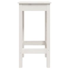 Vidaxl Barski stol 2 kosa bele barve 40x40x78 cm trdna borovina