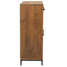 Vidaxl Regal za čevlje 75x40x110 cm trdna borovina