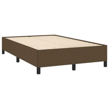 Vidaxl Posteljni okvir brez vzmetnice temno rjava 120x190 cm blago