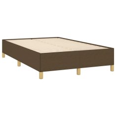 Greatstore Box spring postelja z vzmetnico temno rjava 120x190 cm blago
