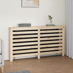 Vidaxl Pokrov za radiator 153x19x84 cm trdna borovina