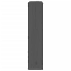 Vidaxl Pokrov za radiator siva 210x21x85 cm trdna borovina