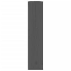 Vidaxl Pokrov za radiator siva 169x19x84 cm trdna borovina