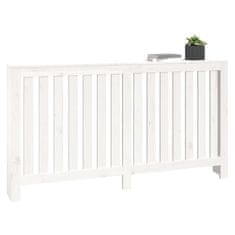 Vidaxl Pokrov za radiator bela 153x19x84 cm trdna borovina