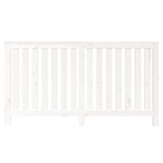 Vidaxl Pokrov za radiator bela 153x19x84 cm trdna borovina