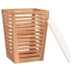 Vidaxl Kopalniški stolček 40,5x40,5x56 cm trdna orehovina