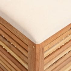 Vidaxl Kopalniški stolček 40,5x40,5x56 cm trdna orehovina