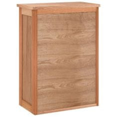 Vidaxl Stenska kopalniška omarica 42x23x60 cm trdna orehovina