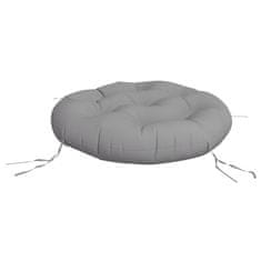 Vidaxl Okrogla blazina siva Ø 60 x 11 cm oxford tkanina