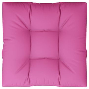 Vidaxl Blazina za kavč iz palet roza 80x80x12 cm blago