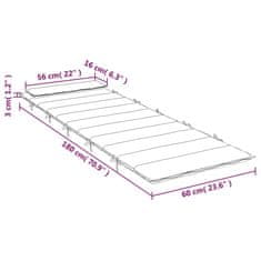 Vidaxl Blazina za ležalnik večbarvna 180x60x3 cm oxford tkanina