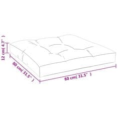 Vidaxl Blazina za palete modro bele črte 80x80x12 cm blago