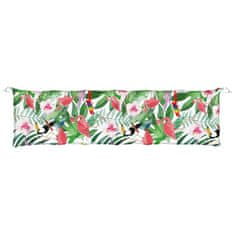 Vidaxl Blazina za vrtno klop večbarvna 200x50x7 cm blago