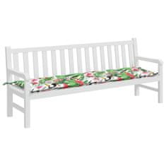 Vidaxl Blazina za vrtno klop večbarvna 200x50x7 cm blago