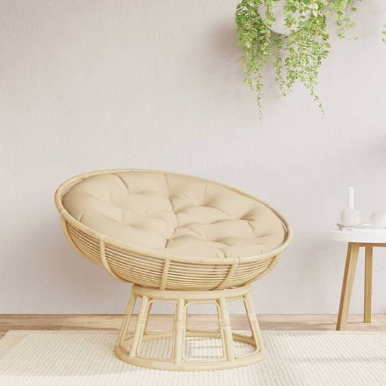 Vidaxl Okrogla blazina bež Ø 100 x 11 cm oxford tkanina