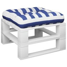 Vidaxl Blazina za palete modre in bele črte 58x58x10 cm oxford blago