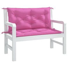 Vidaxl Blazina za vrtno klop 2 kosa roza 100x50x7 cm blago