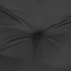 Greatstore Okrogla blazina črna Ø 60 x 11 cm oxford tkanina