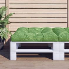 Vidaxl Blazina za kavč iz palet vzorec listja 80x80x12 cm blago