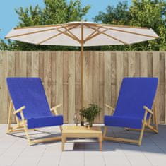 Vidaxl Brisače za plažo 2 kosa kralj. modre 60x135 cm tkanina 400 GSM