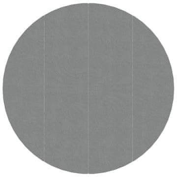 Vidaxl Podloga za bazen svetlo siva Ø428 cm poliestrski geotekstil