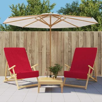 Vidaxl vidaXL Brisače za na plažo, 2 kosa, bordo, 60 x 135 cm, blago, 400 g/m²