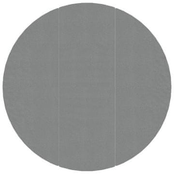 Vidaxl Podloga za bazen svetlo siva Ø396 cm poliestrski geotekstil