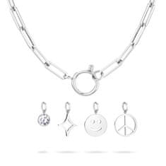 Tamaris Prepoznavna jeklena ogrlica z obeski TJ-0420-N-40