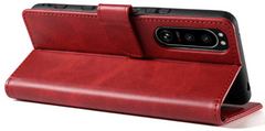 Onasi Wallet ovitek za Galaxy A04s / A13 5G A136, preklopni, usnjen, rdeč