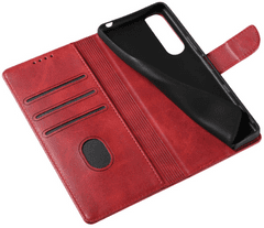Onasi Wallet ovitek za Galaxy A04s / A13 5G A136, preklopni, usnjen, rdeč