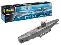 Revell German Submarine Type IX C U67/U154 maketa, podmornica, 170/1