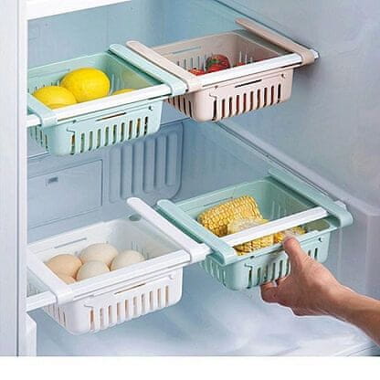 HOME & MARKER® Izvlečna polička za shranjevanje v hladilniku (4 kosi) | FRIGIBOX