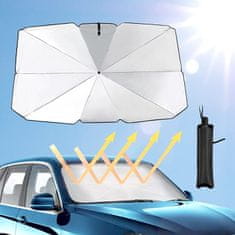 JOIRIDE® Senčnik za vetrobransko steklo, Zložljiv senčnik za steklo, Notranje senčilo za avto (130 x 80 cm) | SHADESHELLA
