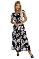 Numoco Ženska cvetlična obleka Lisa breskev Universal
