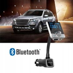 GOTEL  Avtomobilski FM oddajnik LCD bluetooth 4.0 12-24V 2x USB 2.1A