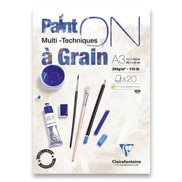 Clairefontaine Paint on Grain blazinica - A3, 20 listov, 250 g