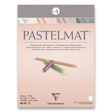 Clairefontaine Pastelmat št. 2 - 18 x 24 cm, 12 listov, 360 g