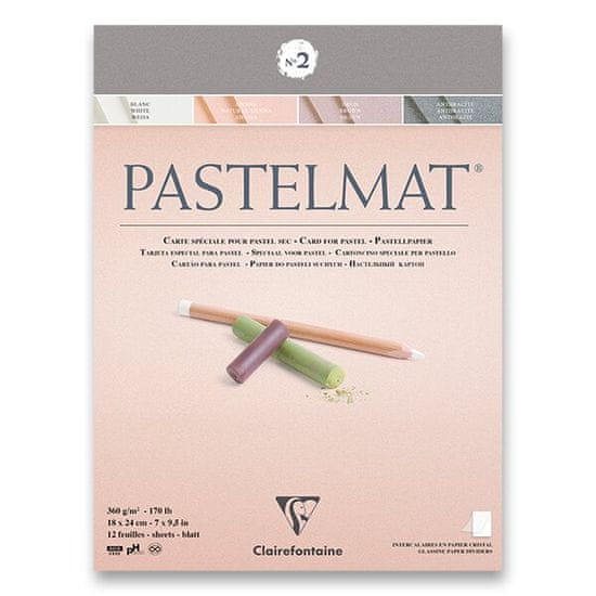 Clairefontaine Pastelmat št. 2 24 x 30 cm, 12 listov, 360 g