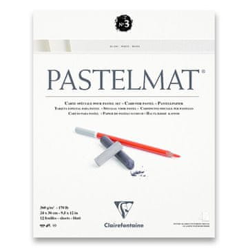 Clairefontaine Pastelmat White No.3 - 24 x 30 cm, 12 listov, 360 g