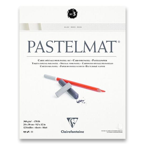 Clairefontaine Pastelmat White No.3 24 x 30 cm, 12 listov, 360 g