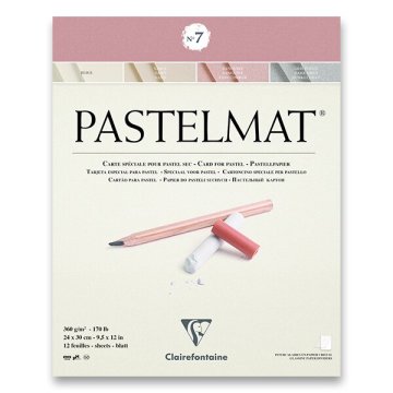 Clairefontaine Pastelmat št. 7 - 24 x 30 cm, 12 listov, 360 g