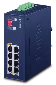 Planet IPOE-470-12V PoE industrijski injektor, 8x 1Gb, 4x 802.3bt 95/240W, DIN, IP30, -40~75°C, 12-54VDC