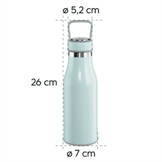 Xavax To Go, termoizolacijska steklenica, 500 ml, za gazirane pijače, z vijačnim pokrovčkom, pastelno modra
