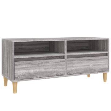 Vidaxl TV omarica siva sonoma 100x34,5x44,5 cm inženirski les