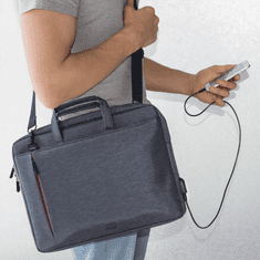 Hama Torba za prenosni računalnik z vgrajenim kablom USB Manchester, 40 cm (15,6"), modra