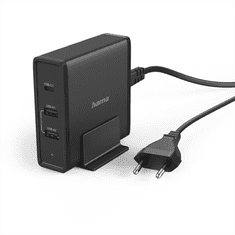 Hama hitri namizni polnilnik USB, 1x USB-C, 2x USB-A, PD 65 W