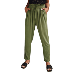 Dstreet Ženske hlače iz blaga ADELIS zelena uy1554 M-L