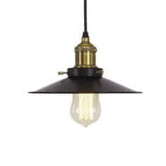 Edm Stropna svetilka EDM Black Vintage Metal E27 60 W (Ø 22 x 14 cm)